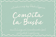 Compita la Bushe, a Handwritten Font by Alexander Tiunov (Thumbnail 1 of 7)