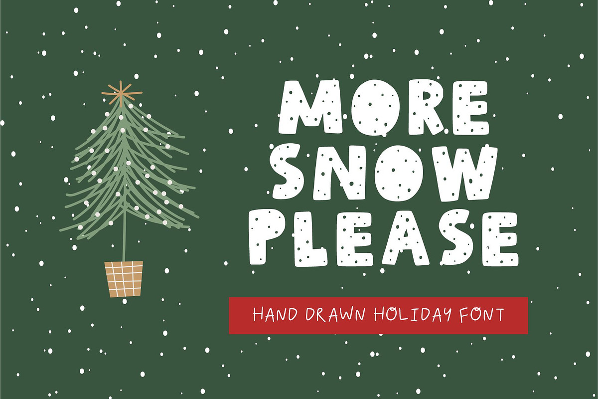 Christmas Hand Drawn Font, a Handwritten Font by Barkova Nadya (Photo 1 of 5)