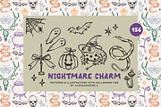 NIGHTMARE CHARM - Halloween patterns, a Pattern Graphic by alenaganzhela (Thumbnail 1 of 11)