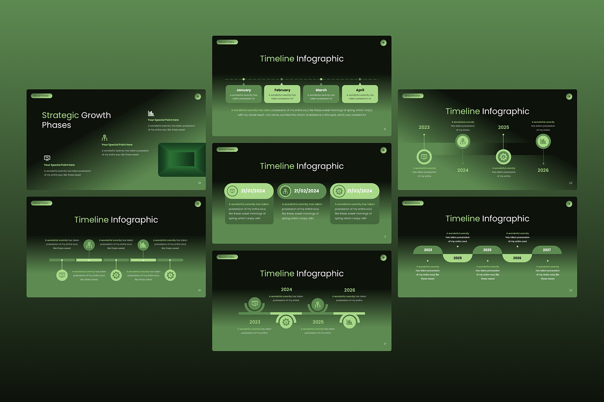Timeline infographic PowerPoint, a Presentation Template by Premast (Photo 5 of 5)