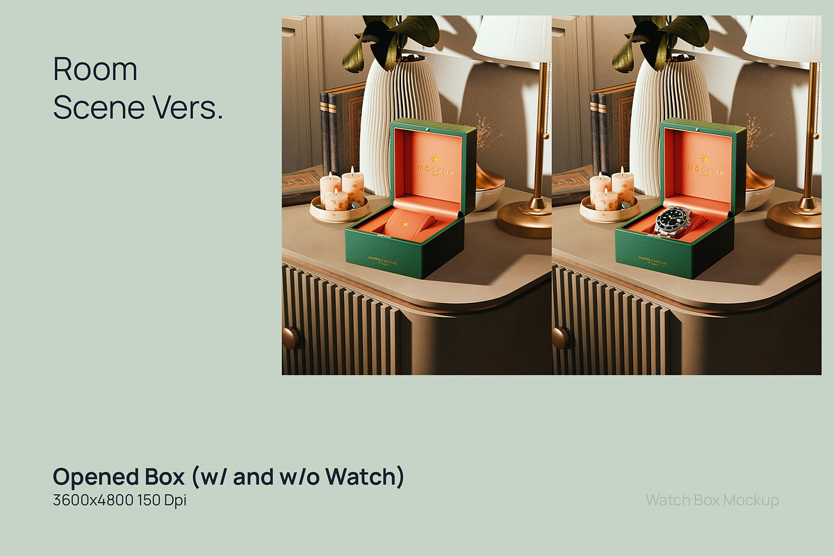 Grandeur: Luxury Watch Box Mockup, a Packaging Mockup by ABAMockups (Photo 4 of 5)