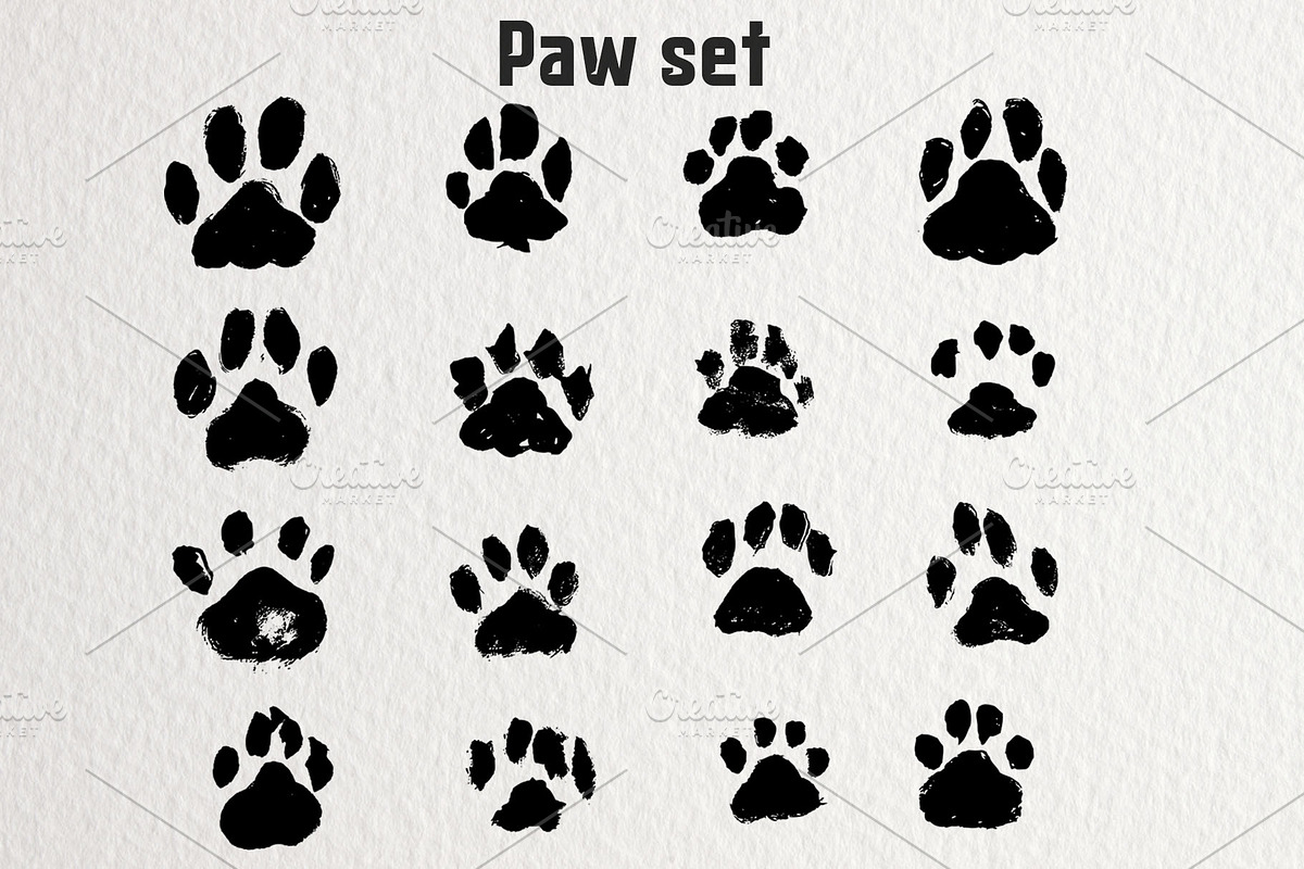 Paw print vector, an Animal Illustration by Sweet_print