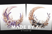 50 Boho Moon & Wildflowers Prompts, an Object Graphic by MadeByAI Studio (Thumbnail 4 of 4)