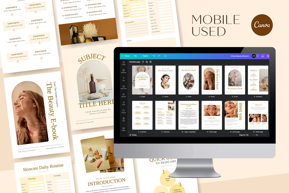 E-book Beauty Skincare - Canva, a Brochure Template by Azruca (Photo 4 of 12)