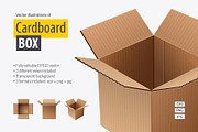 Cardboard box vector (EPS+PNG+JPG), an Object Illustration by LoopAll (Thumbnail 1 of 4)