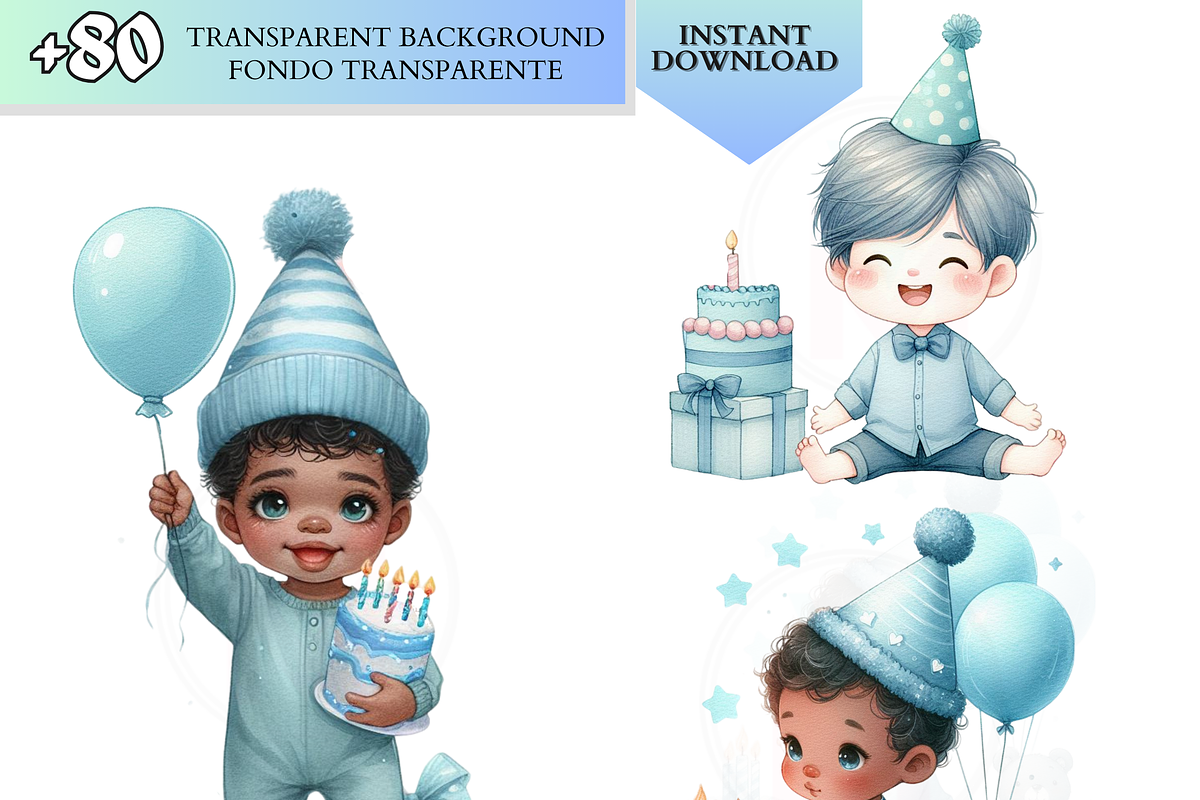 Blue Birthday png Baby Boys Party, a Person Illustration by VM PARTYS  BY TAIRUMA (Photo 6 of 10)