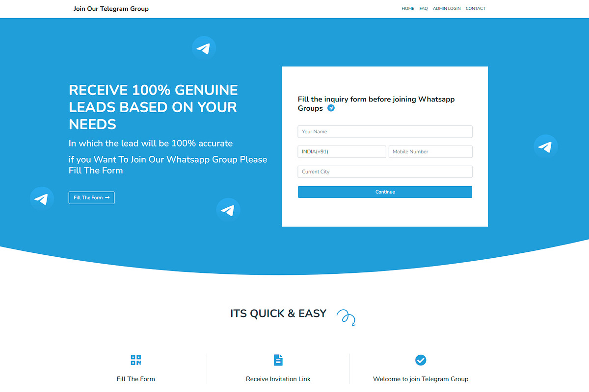 Telegram Whatsapp Group Share Manage, a Bootstrap Template by Design Collection (Photo 4 of 4)