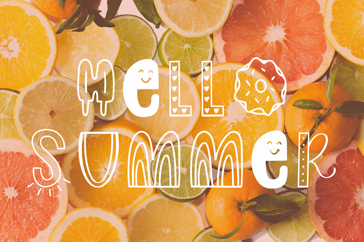 Slice of Summer, Doodle Font preview 3