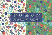FLORA FANTASTIC Seamless Patterns, a Pattern Graphic by Dreaming with Isa (Thumbnail 1 of 9)