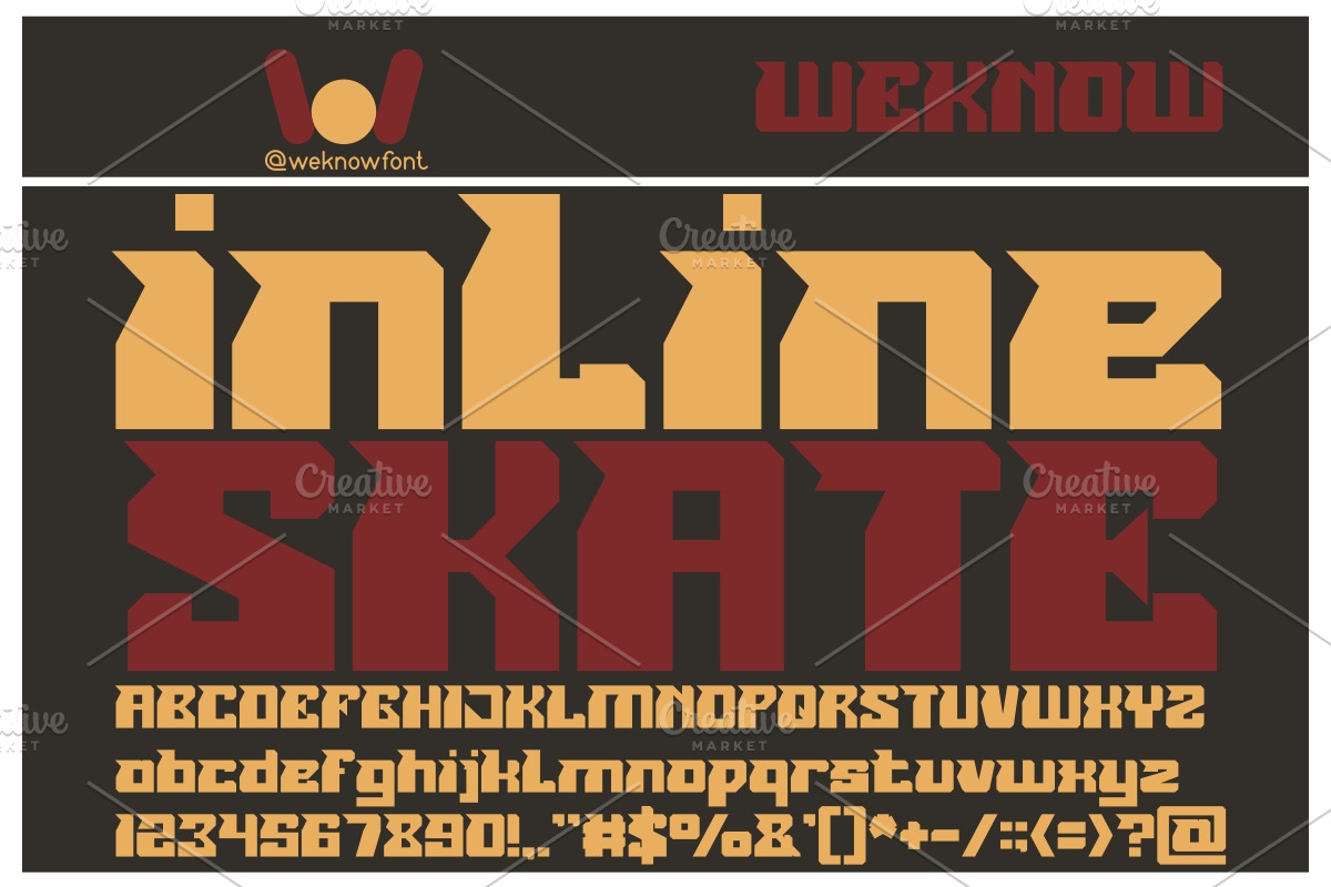 roller blade font, a Font by weknow (Photo 5 of 5)