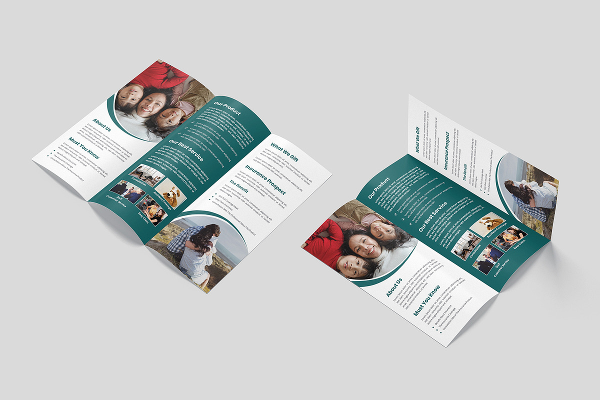 Simple Health Insurance Trifold Broc, a Templates & Theme by Formatika Studio (Photo 2 of 4)