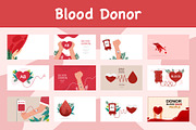 Blood donor day background bundle, a Seasonal Illustration by foxndeer (Thumbnail 1 of 4)