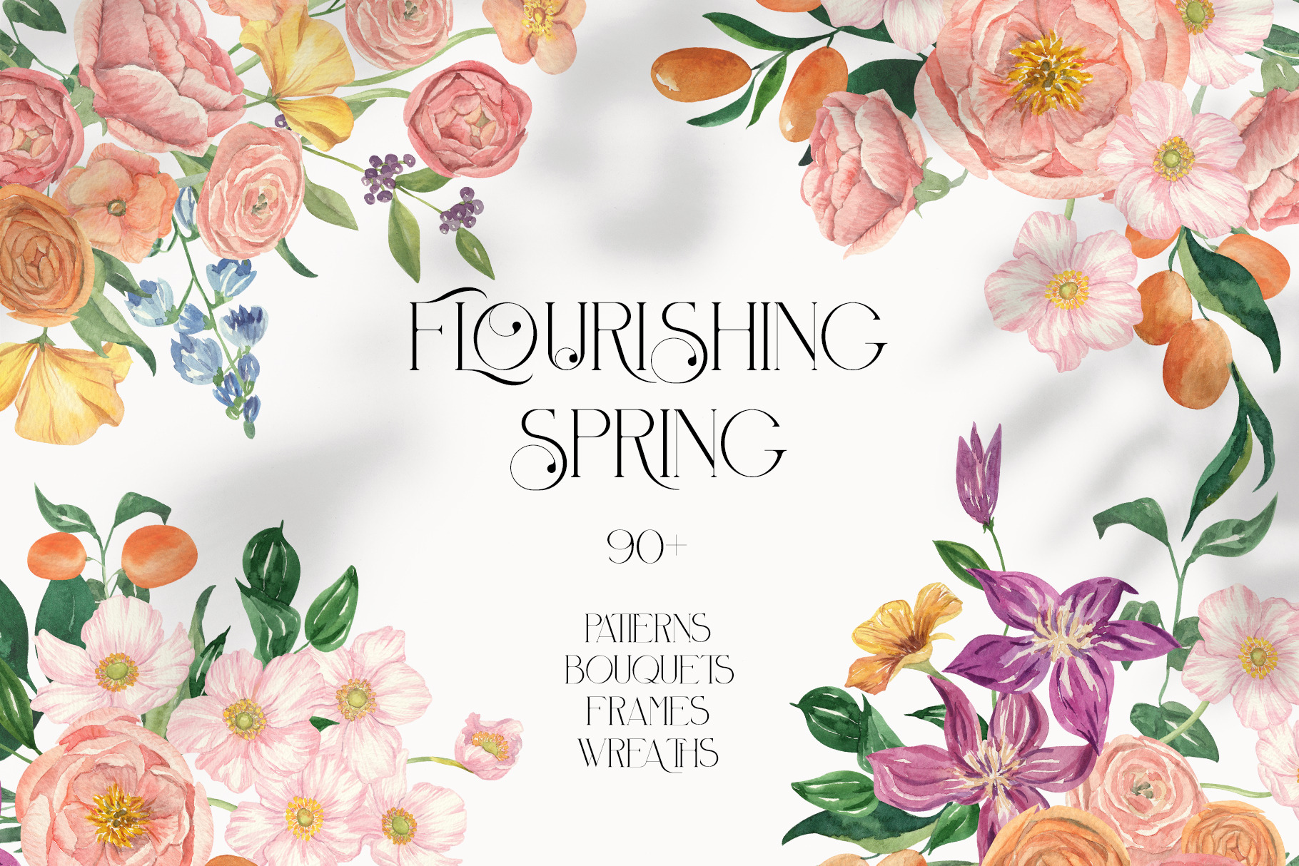 Flourishing Spring Garden Watercolor, a Seasonal Illustration by Catch ...