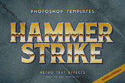 Retro Sci-Fi Metal Text Effects, a Layer Style Add-On by Andrew Skoch Design (Thumbnail 4 of 9)
