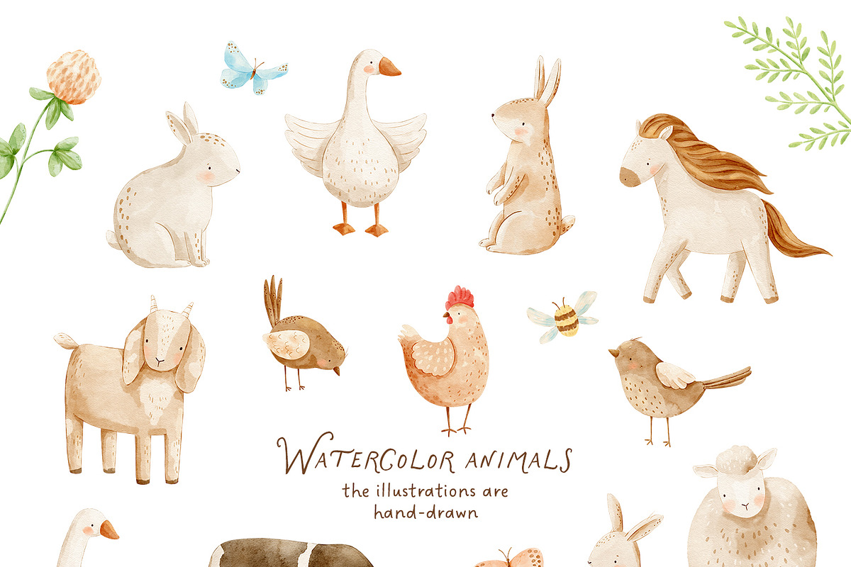 Summer in the countryside clipart, a Decorative Illustration by polikarpovaart (Photo 13 of 19)