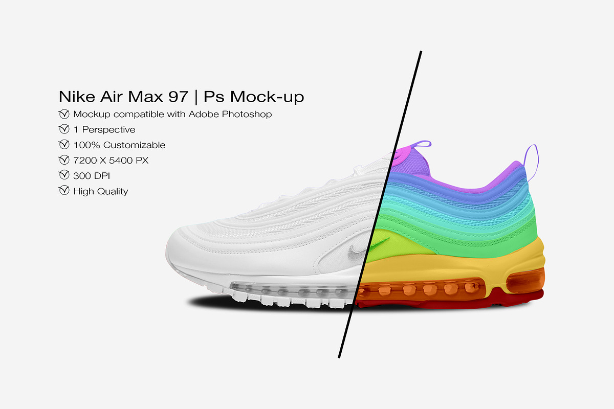 Nike Air Max 97 | Photoshop Mockup, a Product Mockup by sophiesconcepts (Photo 1 of 2)