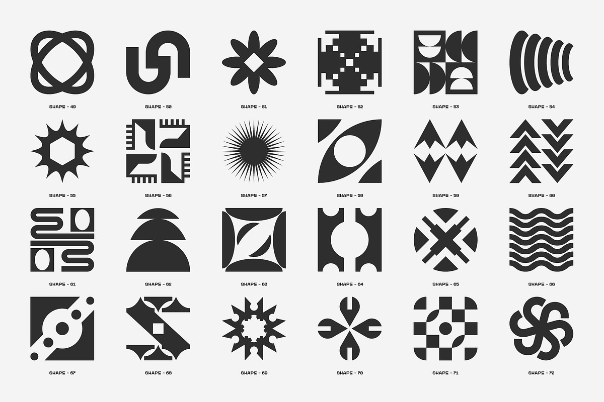 96 Abstract Vector Shapes, an Object Graphic by romanlypovyi (Photo 4 of 8)