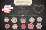 Valentine Bunting & Floral Bundle, an Illustration by Summit Avenue (Thumbnail 2 of 5)