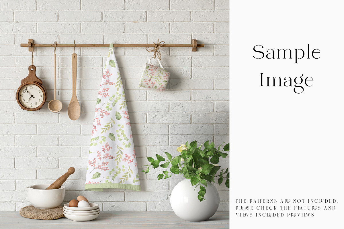 Kitchen Towel Mockups, a Household Mockup by mock-ups (Photo 4 of 15)