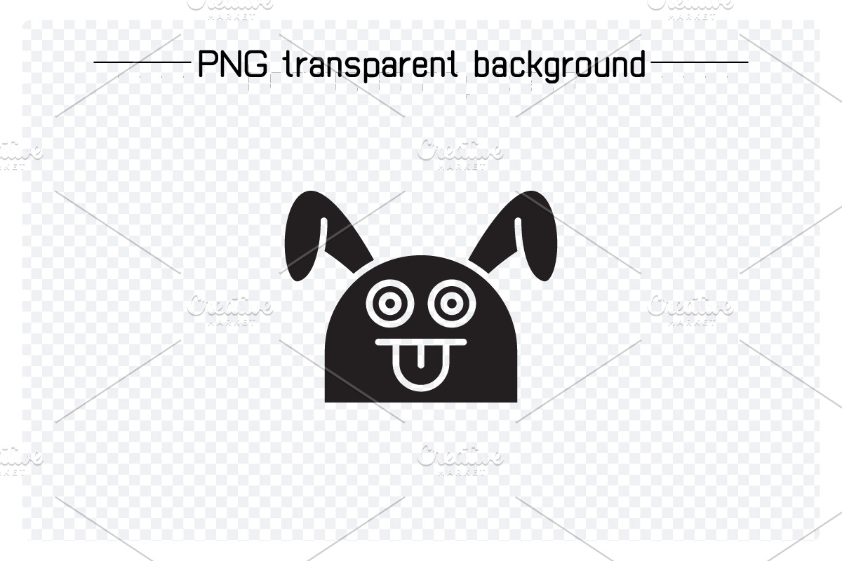 Cute Rabbit Emoticons Set, a Solid Icon by Designfour (Photo 5 of 7)