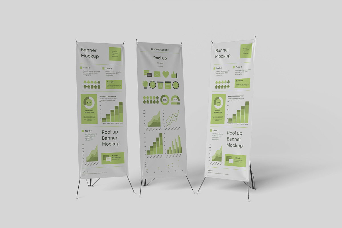 Rool up Banner Mockup, a Books & Magazine Mockup by mahhyud (Photo 2 of 11)