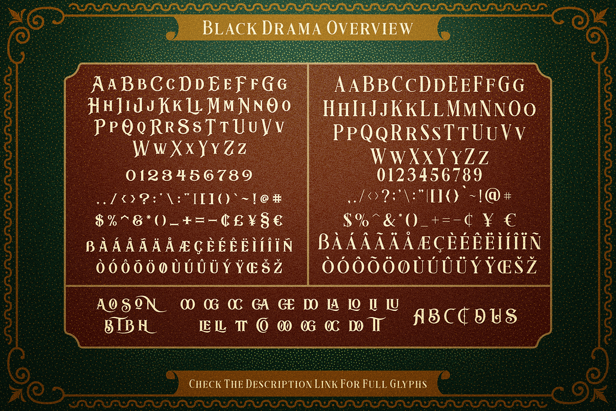 Black Drama Duo + Extras, a Font by Bombastype (Photo 9 of 12)