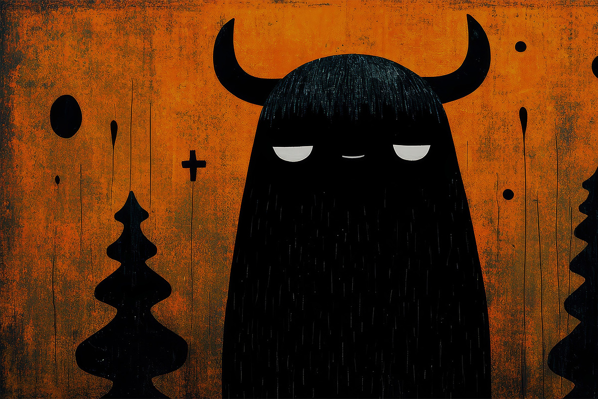Quirky Horned Monster, an Animal Illustration by StockVerse Creative (Photo 4 of 4)