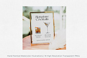 Watercolor Cocktail Illustrations, a Food Illustration by Jeanette Pidi Design (Thumbnail 5 of 5)