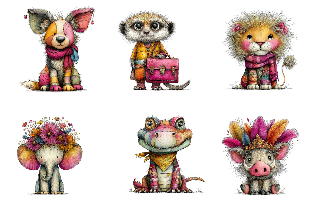 Safari Baby Animals Watercolor, a Seasonal Illustration by CreationArt (Photo 3 of 5)