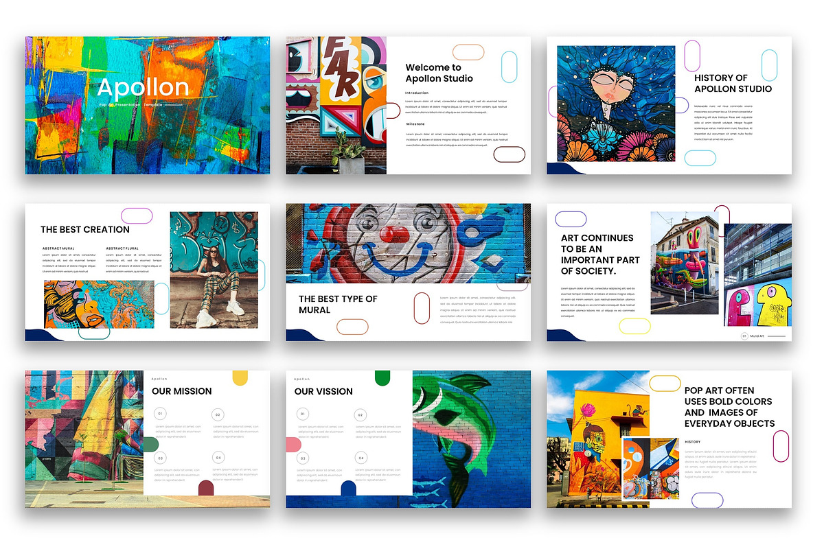 Apollon-Pop Art PowerPoint Template, a Presentation Template by kreatifreya (Photo 5 of 5)