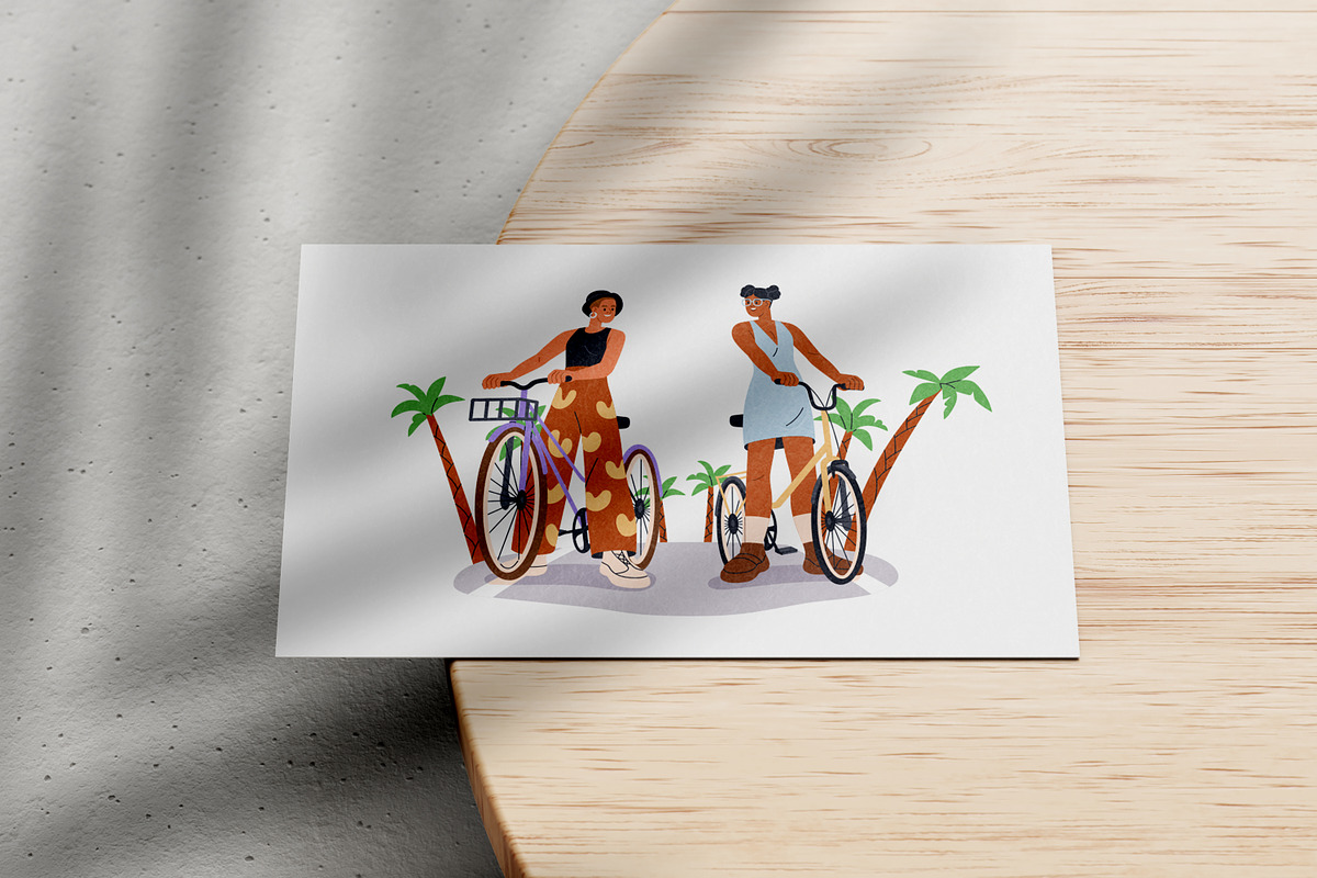 Happy people cycling on bicycles set, a Transportation Illustration by Good Studio (Photo 11 of 11)
