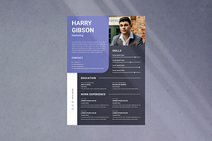 Clean Modern Resume Template, a Resume Template by Jiwstudio