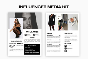 Influencer Media Kit Canva Template, a Templates & Theme by BeautyBarStudios