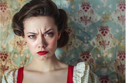 Portrait of frowning young woman, a Beauty & Fashion Photo by Ylivdesign