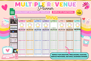 Multiple Revenue Planner Spreadsheet, a Stationery Template by bellaROSEworkshop (Thumbnail 1 of 5)