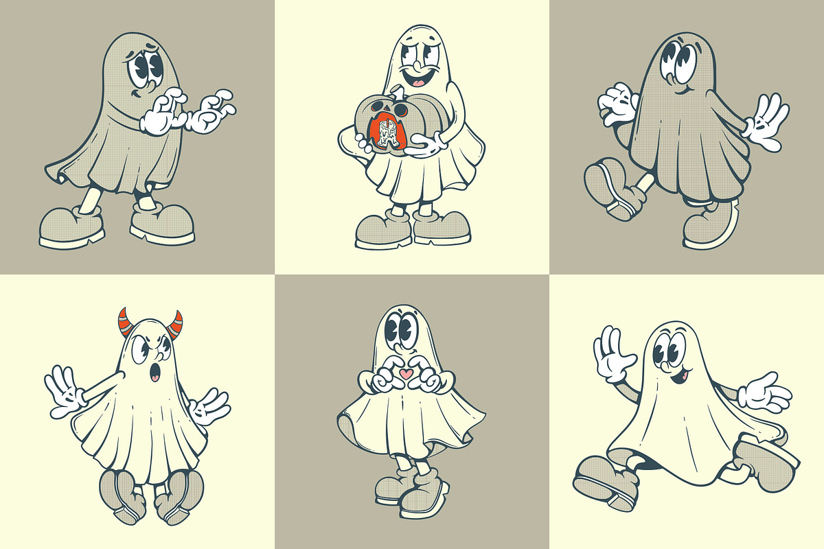 Ghost Characters Collection, a Seasonal Illustration by Alina Sh (Photo 5 of 6)