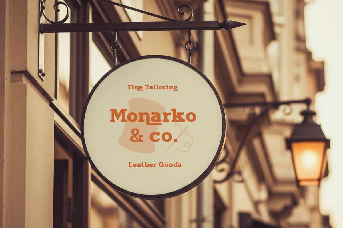 Monarko Western Slab Serif Font, a Slab Serif Font by Rasio Studio (Photo 6 of 7)