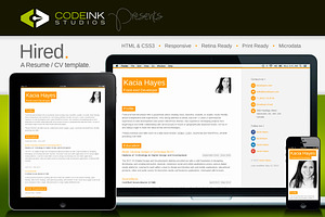 Hired - A Responsive Resume Template