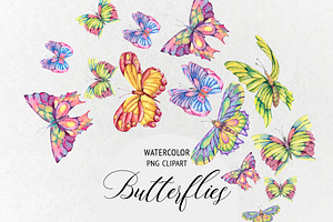 Colorful Butterflies Clip Art