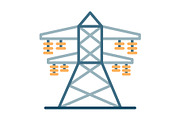 Energy Tower Flat Icon, a Duotone Icon by Pexelpy (Thumbnail 1 of 2)