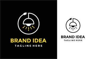 Light bulb lamp logo design, a Branding & Logo Template by jundio studio