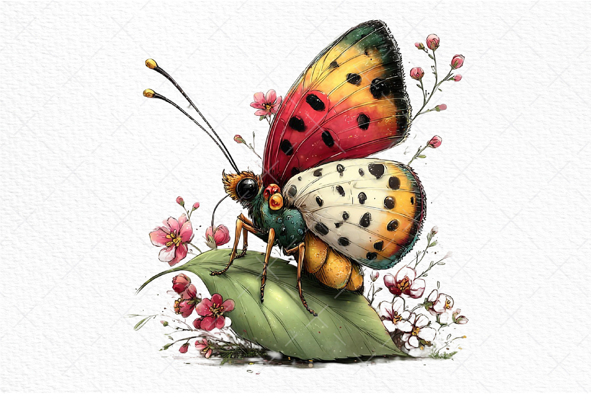 Whimsical Spring Butterfly Clipart, an Illustration by Craft Nest (Photo 11 of 11)