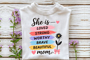 Mother's Day Svg, She is Mom Svg, a Seasonal Illustration by Sublimation Artist (Thumbnail 3 of 9)