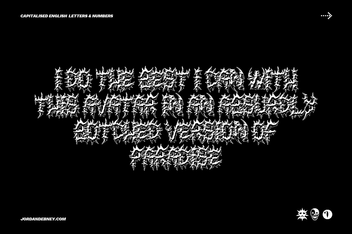 MUTILATION Font, a Font by Jordan Debney Art (Photo 3 of 4)