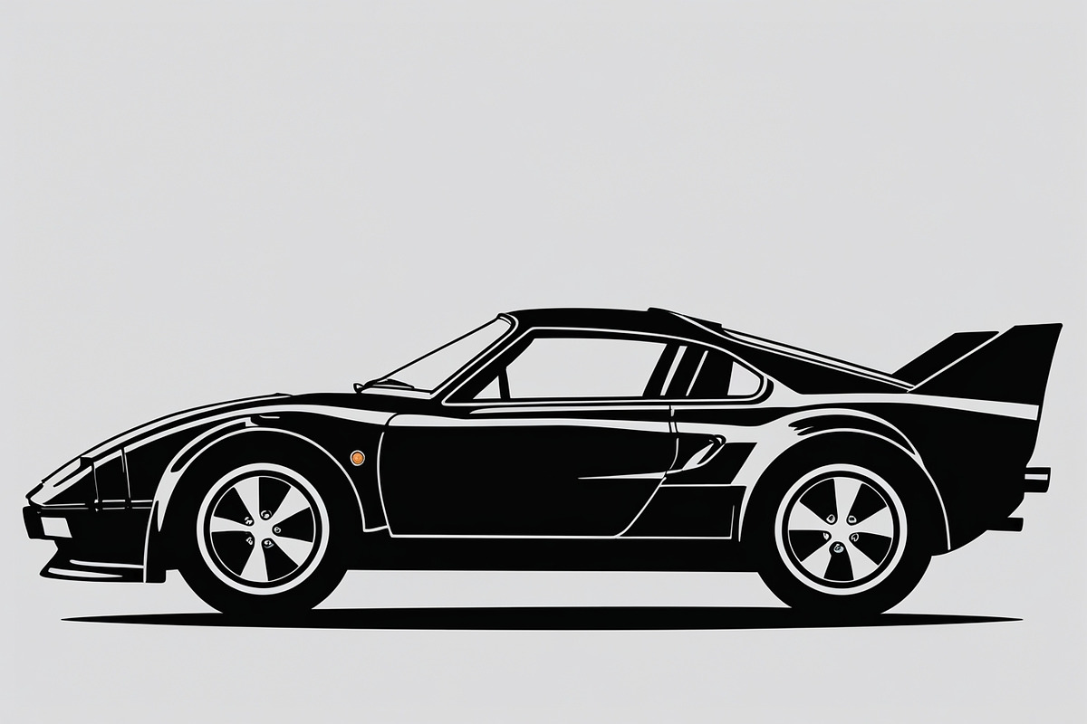 Sports Car Silhouette bundle, an Illustration by yasushie (Photo 7 of 9)