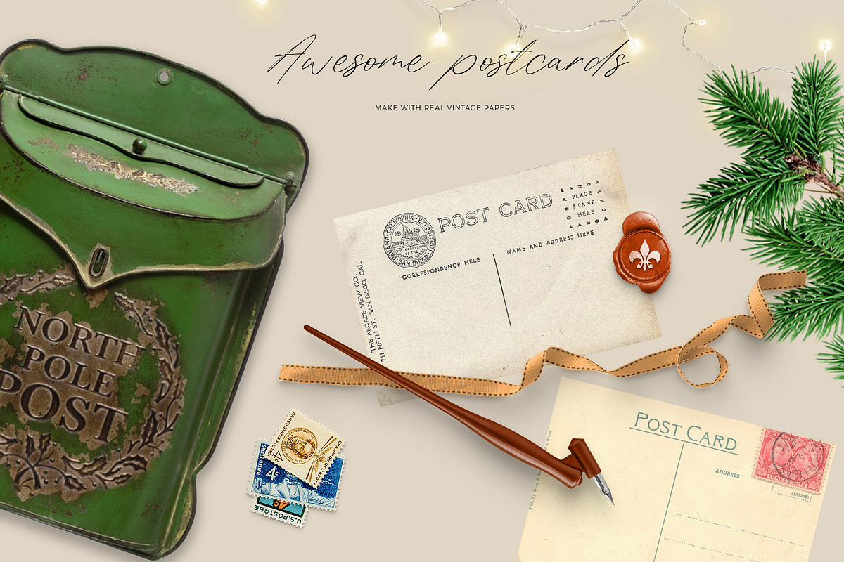 Vintage Christmas card creator, an Object Graphic by Beauty Drops (Photo 8 of 13)