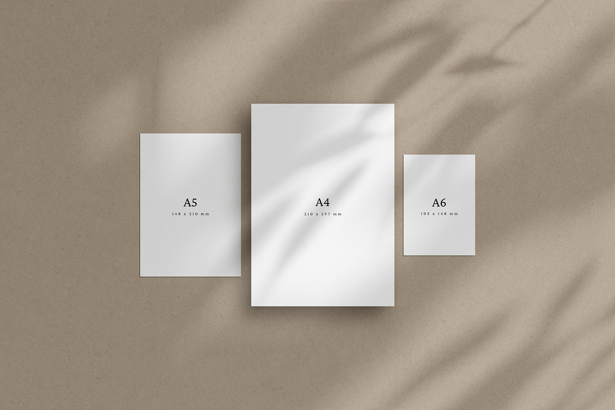A4, A5, A6 Paper Mockup Set | 02-01, a Mockup by DESIGN BY nube (Photo 2 of 10)
