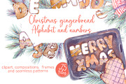 Christmas gingerbread alphabet, a Food Illustration by Shabbypie (Thumbnail 1 of 12)