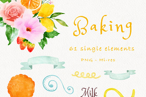 Baking Vintage Kitchen Clipart