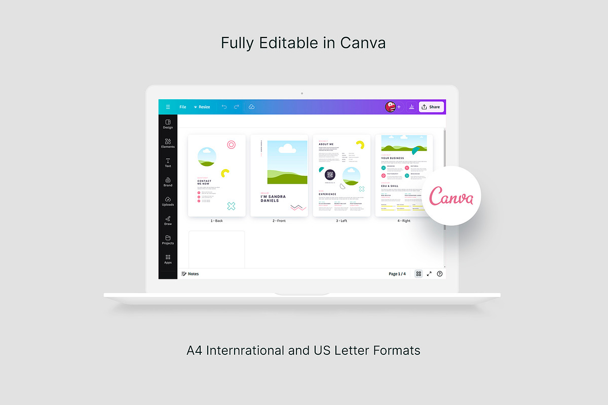 The Resume Brochure Bifold Canva, a Resume Template by artbart (Photo 6 of 7)